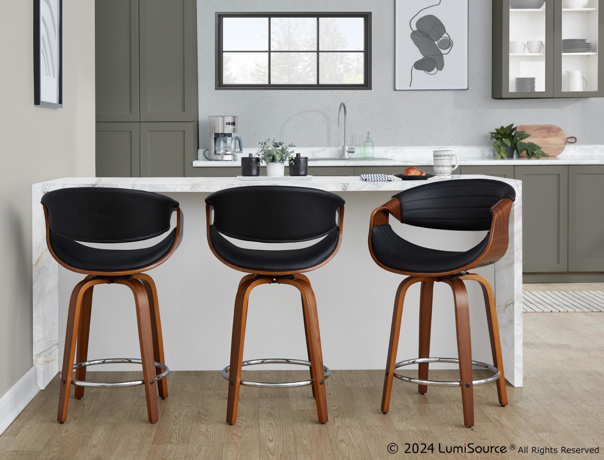 Symphony 24" Fixed-height Counter Stool - Set Of 2